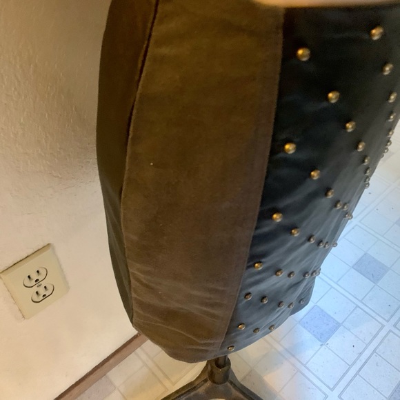 Billy vegan leather suede mini studded skirt small - Picture 2 of 4
